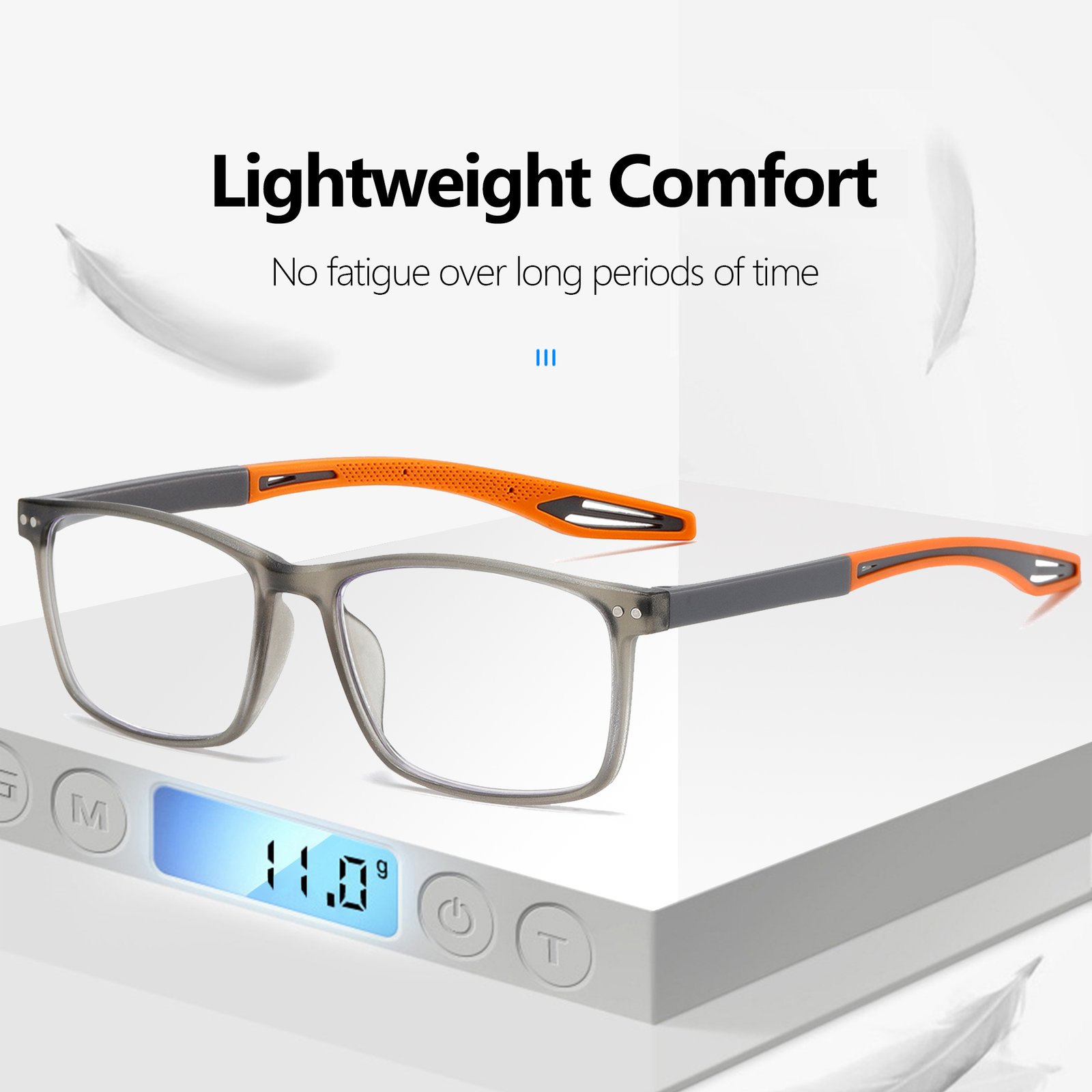FSRTEP Reading Glasses for Men TR90 Sporty Design Blue Light Blocking Reader Flexible Comfortable Lightweight +1.5 - Image 3