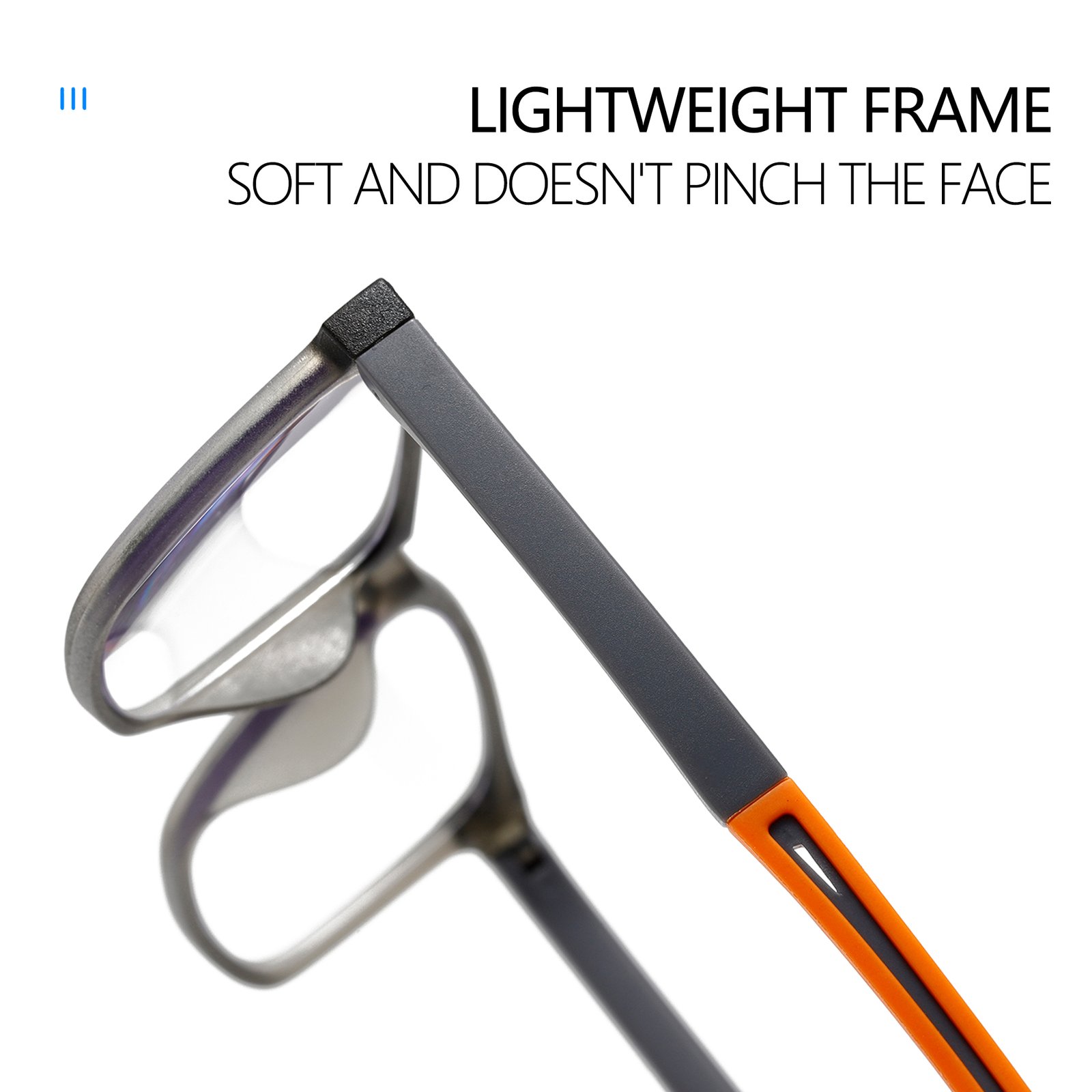 FSRTEP Reading Glasses for Men TR90 Sporty Design Blue Light Blocking Reader Flexible Comfortable Lightweight +1.5 - Image 5